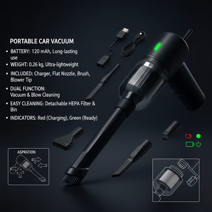 Aspirateur sans fil – Nettoyage facile pour voiture